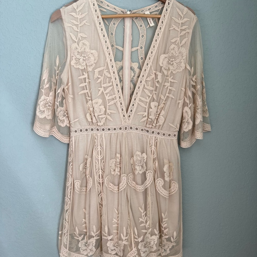 Wishlist Cream Lace Romper